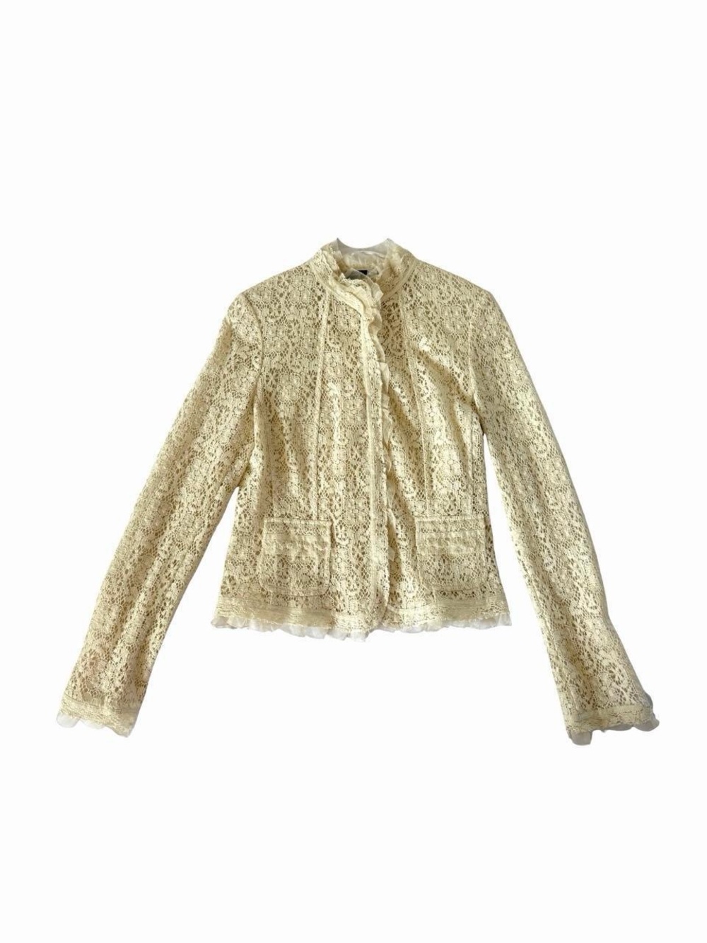 Saks Fifth Avenue Women's Cream Lace Long-Sleeve Jacket